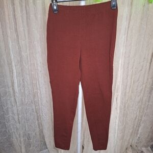 Zenana Outfitters L Terracotta / Rust Cotton Stretch Leggings Basic Boutique